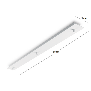 Ideallux rosone lineare 3 luci bianco Ideallux Accessori